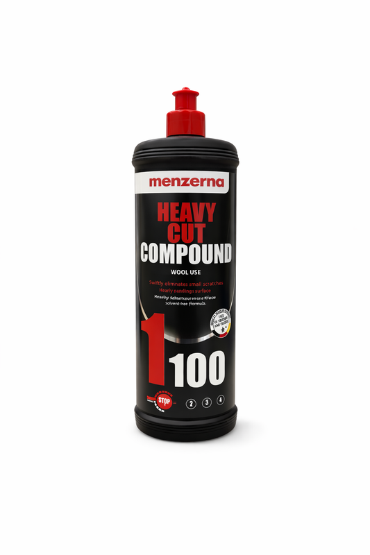 Menzerna 1100 Heavy Cut Compound - Keçe Uyumlu Agresif Çizik Giderici Kalın Pasta - 1 LT