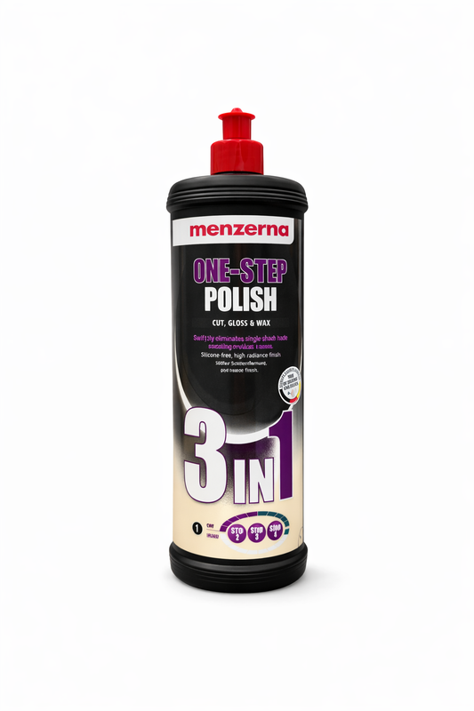 Menzerna One-Step Polish 3 in 1 - İnce Çizik ve Hare Giderici, Boya Koruma 3'ü 1 Arada - 1 LT