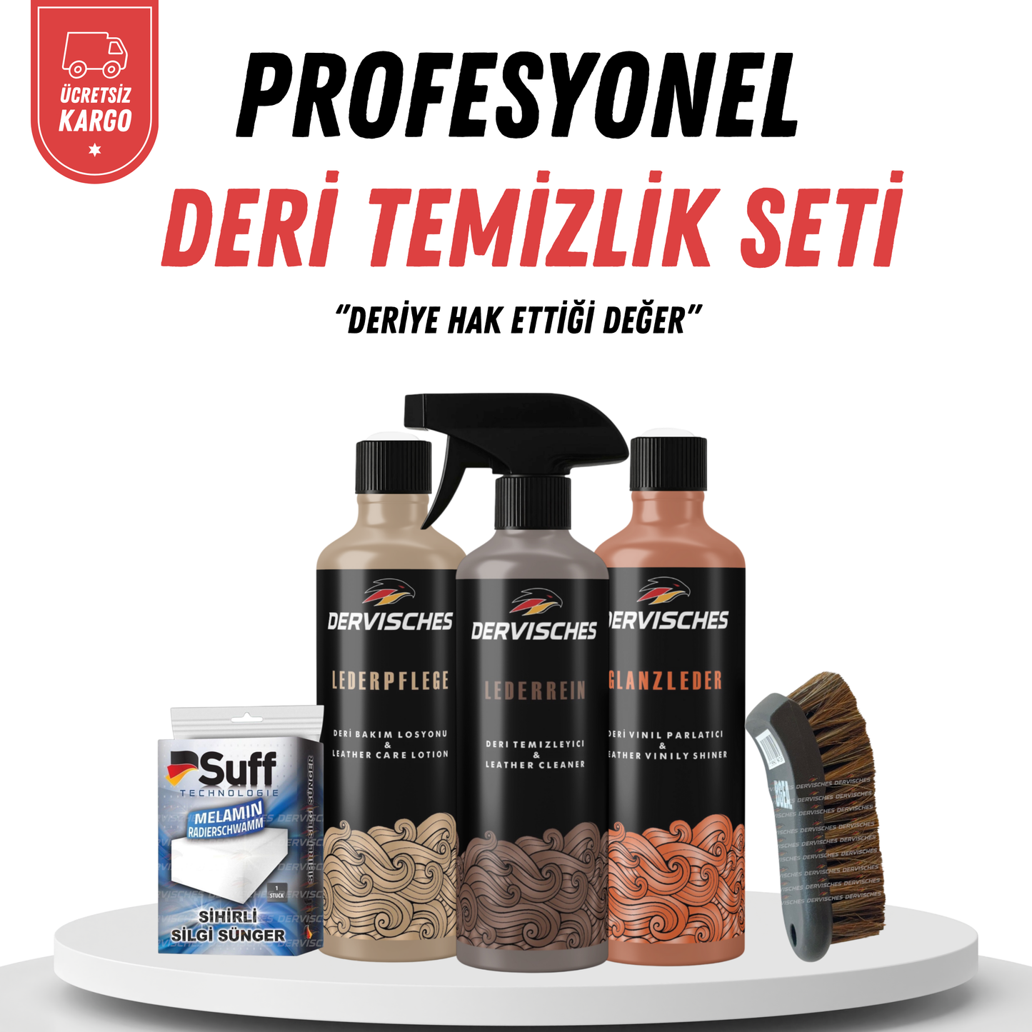 Dervisches Profesyonel Deri Temizlik Seti